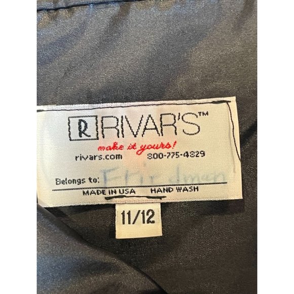 Rivar's Women Fit & Flare Dress Back Zip Polka Dots Mesh Backless Black SZ 11/12 - Picture 6 of 6